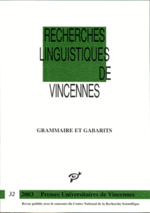 Grammaire et gabarits