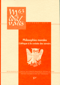 Philosophies morales - L'éthique à la croisée des savoirs (XIIIe-XIVe siècles)