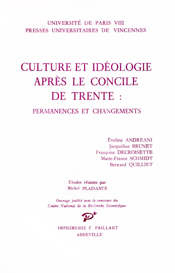 Culture et idéologie après le concile de Trente