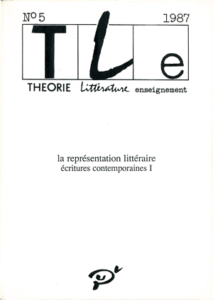 La représentation (2) littéraire. Écritures contemporaines