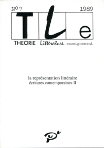 La eprésentation (4) littéraire. Écritures contemporaines II