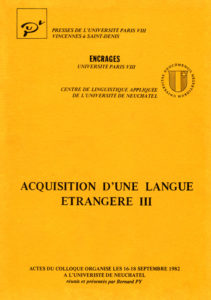 Acquisition d'une langue étrangère III